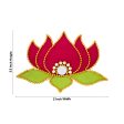 Rangoli Sticker - 3.5 x 2 Inches | Kolam Sticker  Lotus With Mirror Design Muggu Sticker for Pooja Online