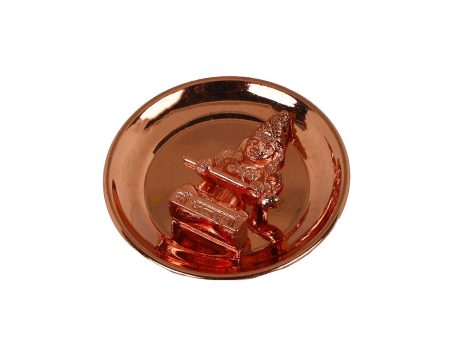 Copper Plate with Annapoorani Statue - 2 Inches | Annapurna Devi Murti for Pooja  40 Gms Approx Cheap