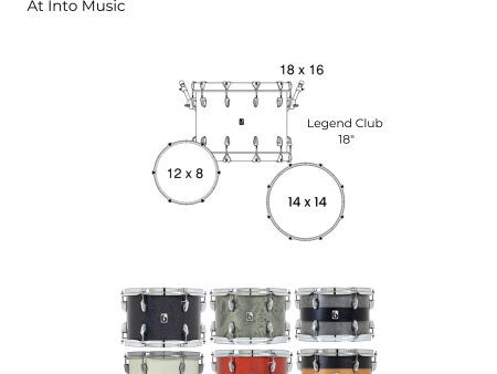 British Drum Company Legend Ultra Series 18  Club 3-piece Drum Kit Cheap