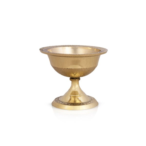 Dhoop Dhani With Wooden Handle - 2.75 x 8 Inches | Brass Dhup Dhani  Sambrani Burner for Pooja  220 Gms Approx Online