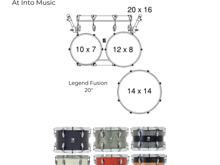 British Drum Company Legend Ultra Series 20  Fusion Drum Kit Online Hot Sale