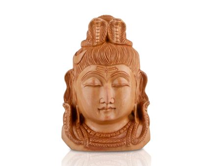 Shiva Bust Statue - 6 x 4 Inches | Wooden Statue  Shiv Murti  Shivan Idol for Pooja Online