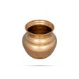 Brass Lota - 4.75 x 4.5 Inches | Brass Chombu  Kalash Pot  Rudraksh Design Kalasam for Pooja  740 Gms Approx Cheap