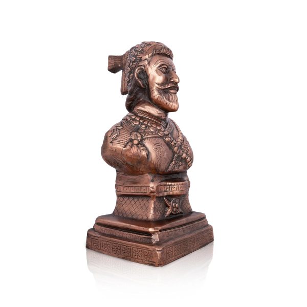 Shivaji Maharaj Statue - 15 x 8 Inches | Copper Oxidised Shivaji Statue  Shivaji Maharaj Murti for Home  1.760 Kgs Online now