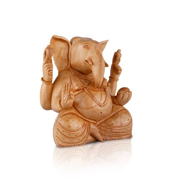 Big Ear Ganesh Murti - 3 x 3 Inches | Wooden Statue  Ganapati Idol  Vinayagar Statue for Home Decor Online now