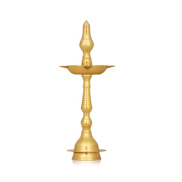 5 Face Kerala Vilakku - 13 x 4.75 Inches | Brass Kerala Kuthu Vilakku  Kerala Lamp for Pooja  480 Gms Approx Online now