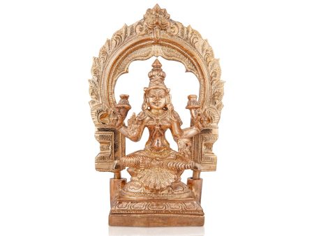 Laxmi Murti With Arch - 6 x 4.5 Inches | Panchaloha Statue  Lakshmi Idol for Pooja  700 Gms Approx For Sale