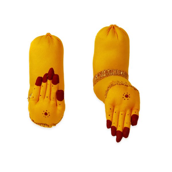 Lakshmi Hand and Leg Set  - 12  Inches |  Yellow Hastam Padham  Cloth Varalakshmi Hand and Leg for Deity Décor For Discount