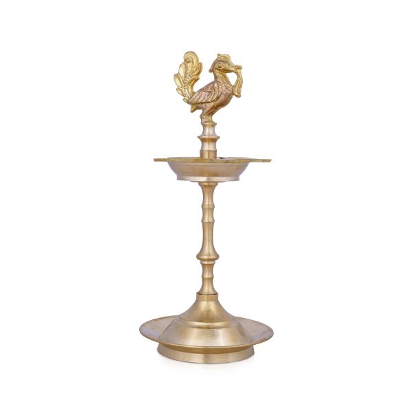 Brass Lamp - 8 x 3.5 Inches | Karaikudi Annam Kuthu Vilakku  Brass Deep for Pooja  310 Gms Approx Fashion