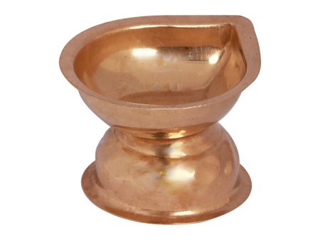 Brass Diya - 1.5 x 2.5 Inches | Agal Vilakku  Brass One Mukh Lamp  Brass Deepam for Pooja  20 Gms Approx Online Hot Sale