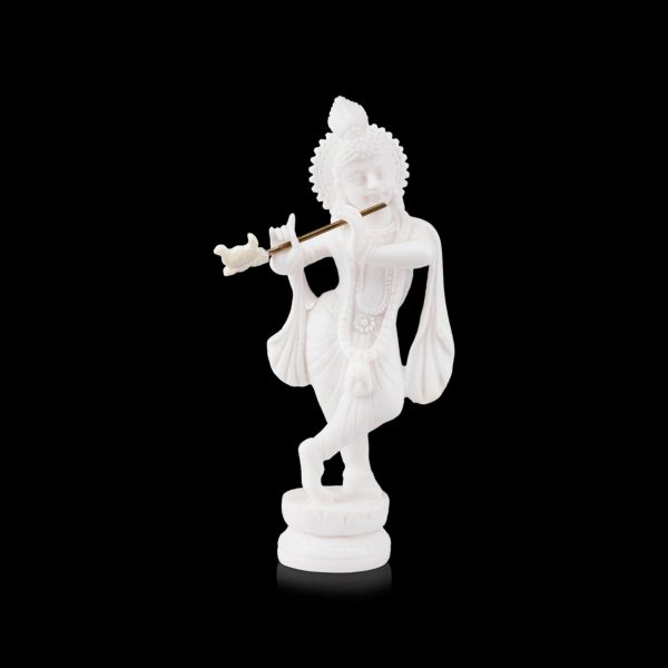 Krishna Murti - 6 x 2.5 Inches | Resin Statue  Standing Krishna Statue  Krishna Idol for Pooja For Cheap