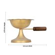 Dhoop Dhani With Wooden Handle - 4.75 x 11.5 Inches | Brass Dhoopakal  Dhup Dhani for Pooja  425 Gms Approx Online