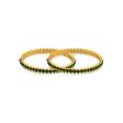 Kemp Stone Bangles Pair - 0.5 x 2.5 Inches | Green Colour Stone Chudi  Bharatanatyam Jewellery for Women For Cheap