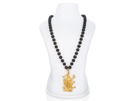 Karungali Mala With Kali Pendant - 22 Inches | 12 mm  70 To 75 Beads Ebony Mala  Ebony Wood Mala for Men & Women For Cheap