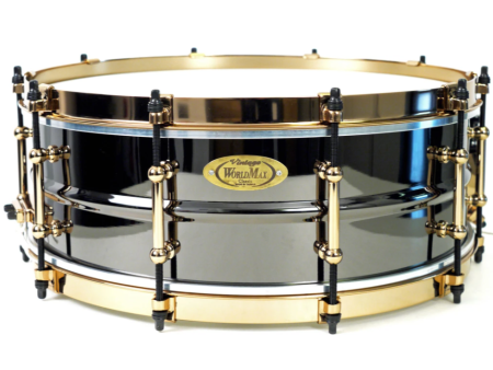 WorldMax Brass Snare Drum | 14 x 5  - Aztec Gold Fashion