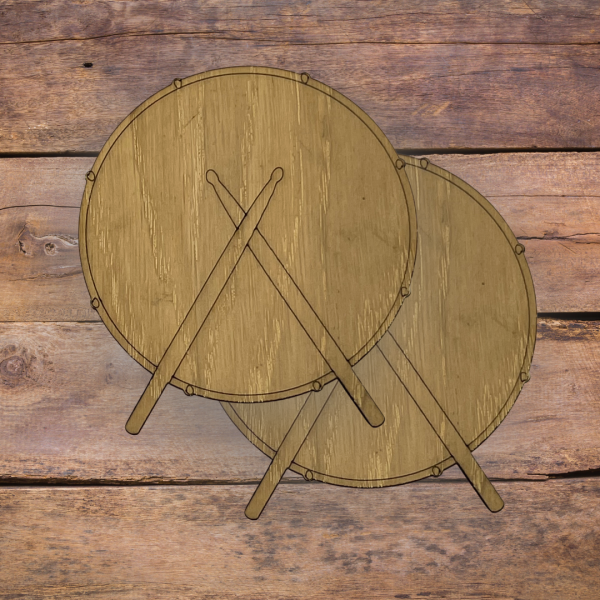 Wooden  Drummers  Coasters | Set of 2 For Cheap