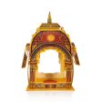 Ganpati Decoration Mandir - 10 x 7 Inches | Surya Makhar Design Paper Mandir  Eco Friendly Mandir Decoration For Cheap