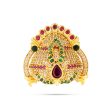 Half Crown - 1 x 1.25 Inches | Multicolour Stone Half Kireedam  Half Mukut  Half Kiridam for Deity For Cheap