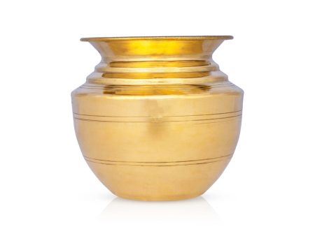 Brass Lota - 5 x 4.25 Inches | Brass Chombu  Kalash Pot  Kalasam for Pooja  260 Gms Approx For Discount