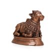 Nandi Statue - 8 x 9 Inches | Copper Idol  Copper Oxidised Nandhi Statue  Nandi Idol for Pooja Hot on Sale