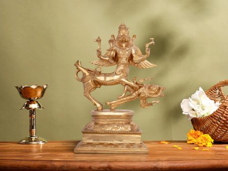 Shiva Statue - 10 x 6 Inches | Panchaloha Statue  Sharabheshwara Murti  Sharabha Idol for Pooja  3.300 Kgs Approx Fashion