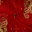 Mata Chunri - 2.25 Mtrs | Net Cloth Mata Rani Chunri Shawl  Jari Embroidery Design Mata Chunari for Deity Supply