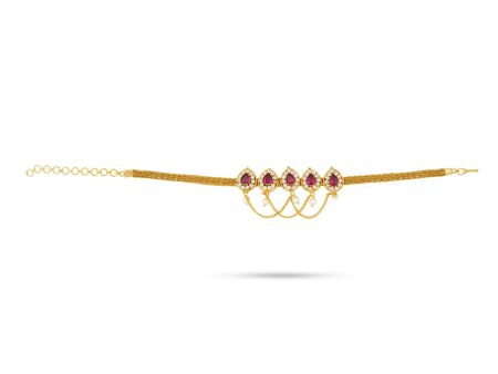 Baju Band - 9.5 Inches | Stone Jewellery  Gold Polish Armlet Jewelry  Artificial Jewellery for Women Online now