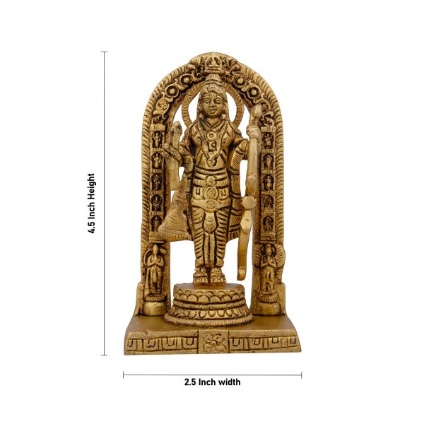 Ayodhya Rama Idol - 4.5 x 2.5 Inches | Antique Brass Idol  Ayodhya Ramar Statue for Pooja  375 Gms Approx Online Sale