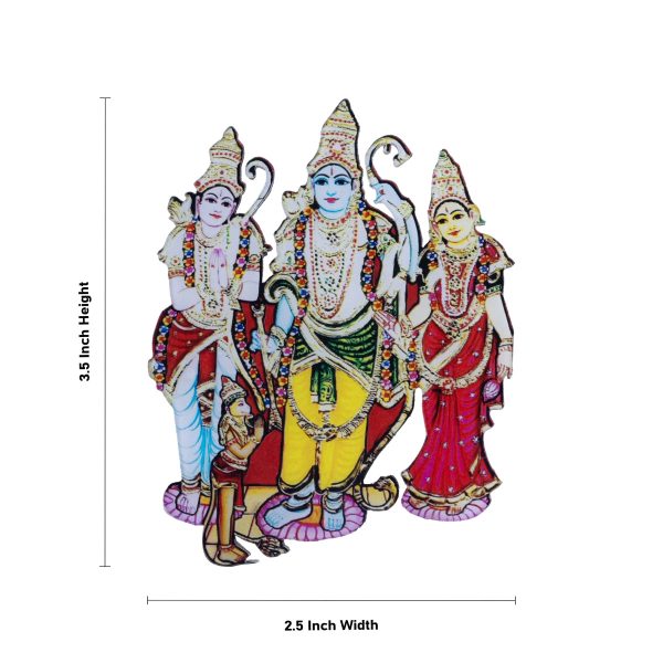 Ram Darbar Murti Fridge Magnet - 3.5 x 2.5 Inches | Ram Darbar Idol Photo Magnet  Picture Magnet for Home Fashion