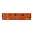 Agarbathi Box - 2.5 x 12 Inches | Ganesha Om Inlaid Incense Stick Holder  Wooden Dhoop Holder for Pooja Online