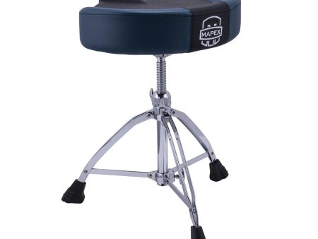 Mapex Saddle Top Breathable Drum Stool Throne Blue - T855 Hot on Sale