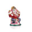 Ganesh Murti - 4 x 3 Inches | Aluminium Vinayagar Statue  Sitting Ganesha Statue  Painted Ganpati Murti for Pooja Online Sale