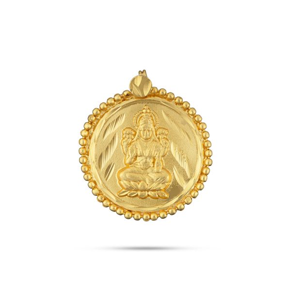 Gold Polish Dollar - 1.25 x 1 Inches | Gold Polish Pendant  Gold Polish Locket for Women Discount