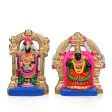 Balaji Perumal Thayar Clay Golu Bommai Pair - 10 x 9 Inches | Giri Golu Doll Navaratri Golu Bomma Gombe Bommai Online