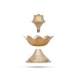 Agarbathi Stand - 2.5 x 2.5 Inches | Lotus Design Brass Incense Holder for Pooja  50 Gms Approx For Discount