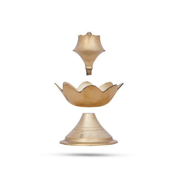 Agarbathi Stand - 2.5 x 2.5 Inches | Lotus Design Brass Incense Holder for Pooja  50 Gms Approx For Discount