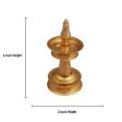 Kerala Vilakku - 6 Inches 255 Gms | 5 Face Nilavilakku  Brass Kerala Lamp for Pooja Fashion