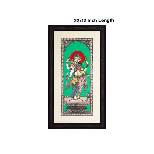 Pattachitra Painting Frame - 22 x 12 Inches | Ardhanarishvara Design Patachitra Painting  Hand Painted Frame Fashion