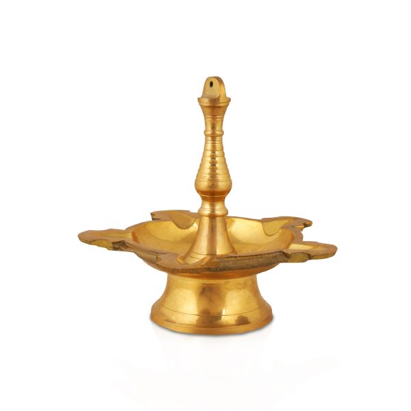 Brass Lamp  - 6.75  Inches |  Hanging Diya  Thooku Vilakku  Latkan Hanging 5 Face Deep for Home Fashion