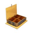 Dry Fruit Box - 9 x 7 Inches | Wood Metal Sheet Coated Dry Fruit Container  Storage Box for Home Online now