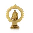 Ayyappan Statue With Arch - 5.5 x 4 Inches | Antique Brass Idol  Ayyappa Idol for Pooja  695 Gms Approx Fashion