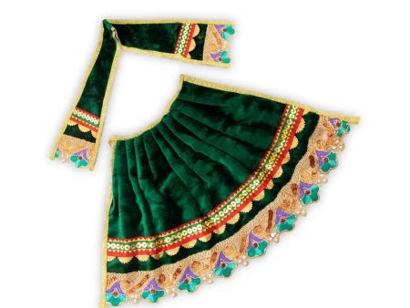 Amman Pavadai - 7 x 12 Inches | Velvet Mata Dress  Devi Vastra  Mata Poshak for Deity  Assorted Colour on Sale