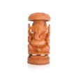 Ganesh Murti With Umbrella - 10 x 4.5 Inches | Wooden Statue  Vinayaka Statue Sitting On Chowki for Pooja Supply