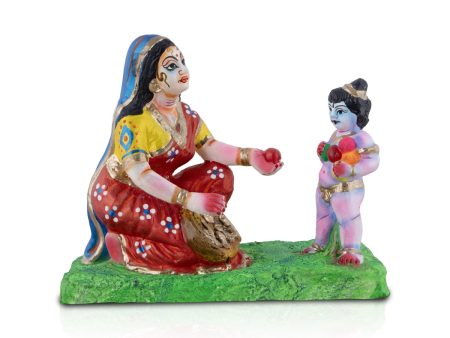 Krishna Blessing Fruit Seller Clay Golu Bommai - 7 x 8 Inches | Giri Golu Doll  Navaratri Golu Bomma Gombe Discount