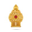 Half Vairamudi Crown - 2.25 x 1.25 Inches | Gold Polish With Single Stone Half Kireedam  Half Mukut for Deity Online Sale