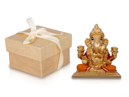 Ganesh Murti - 3 x 2.5 Inches | Ceramic Sculpture  Ganpati Murti  Vinayaka Statue for Pooja  80 Gms Approx For Discount