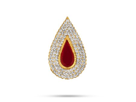 Stone Tilak - 2.5 x 1.5 Inches | Stone Pottu  Stone Bindi  Amman Pottu for Deity Online Hot Sale