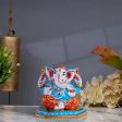 Ganesh Murti - 5 x 5 Inches | Aluminium Vinayagar Statue Sitting On Chowki  Painted Ganpati Murti for Pooja Online Sale