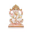 Ganesh Murti - 8 x 5.5 Inches | Vinayagar Statue  Marble Dust Murti  Painted Ganpati Statue for Pooja For Cheap