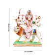 Durga Murti Sitting On Lion - 11.5 x 8.5 Inches | Resin Statue  Painted Durga Idol  Durga Statue for Pooja Cheap